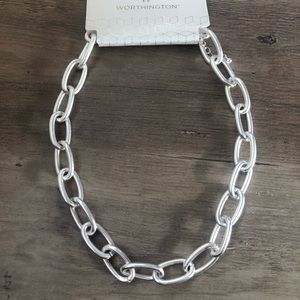 New Worthington 18” silver link necklace